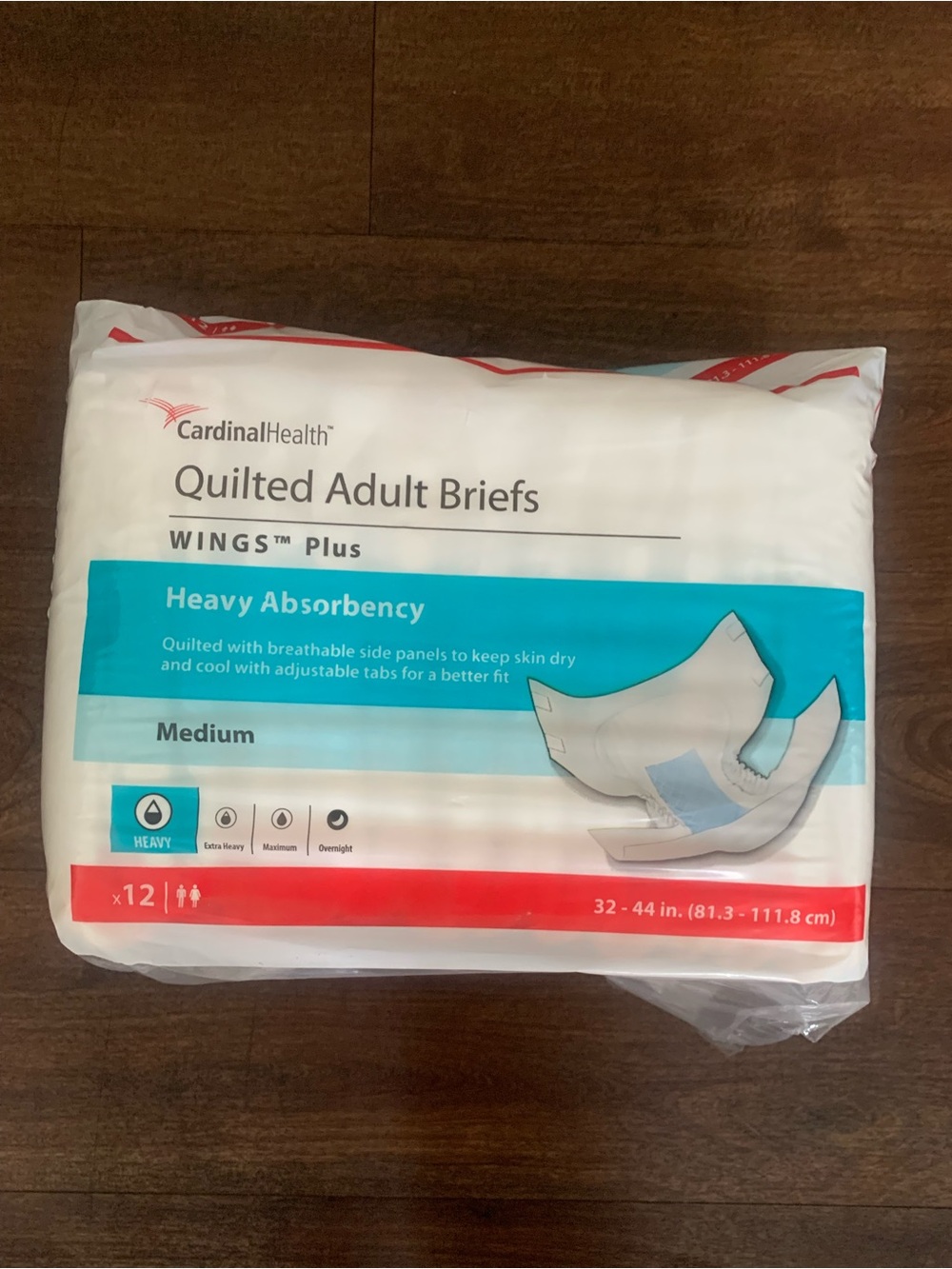 Each $10.00 Of CardinalHealth Quilted Adult Briefs Wings+Heavy Absorbency M NWT
